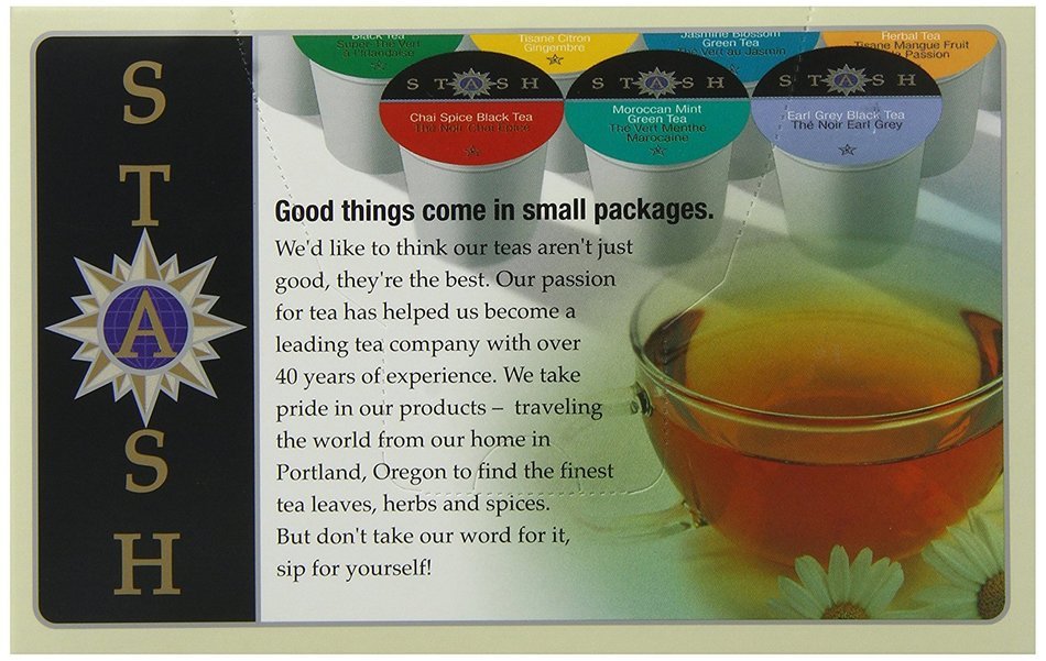 Stash Tea Mango Passionfruit Single-Cup Tea for Keurig K-Cup Brewers, 24 Count N164