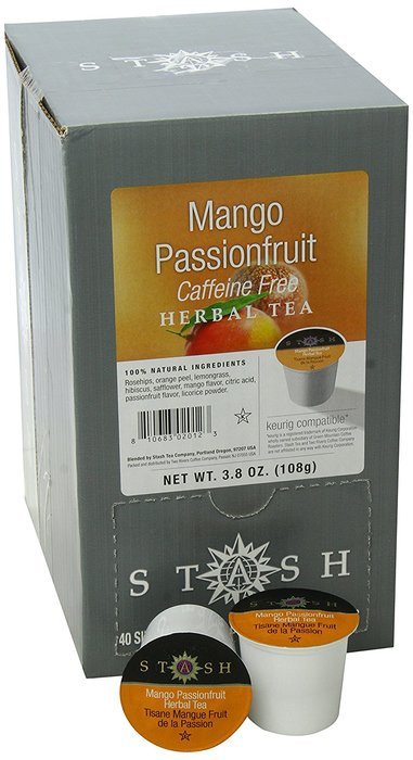 Stash Tea Mango Passionfruit Single-Cup Tea for Keurig K-Cup Brewers, 24 Count N167
