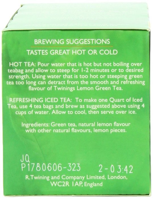 Twinings Green Tea with Jasmine, 25 Count N45