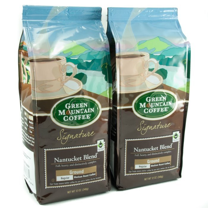 Green Mountain Coffee Signature Nantucket Blend Ground 12oz (Pack of 2)
