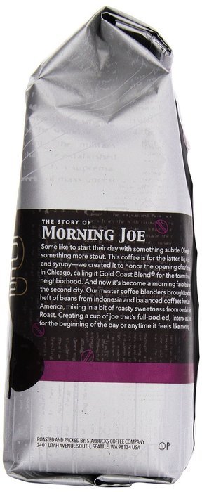 Starbucks Coffee Morning Joe, GROUND, 12 oz (Pack of 3) N8