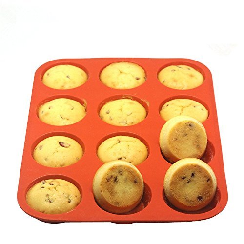 YIJIA 12 Cup Silicone Mini Muffin Cupcake Maker Fondant Mold Pastry Tool Mould N3