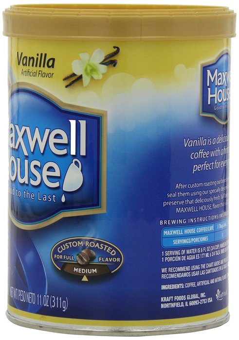 Maxwell House Vanilla Ground Coffee, 11-Ounce Cannister (Pack of 3) N2