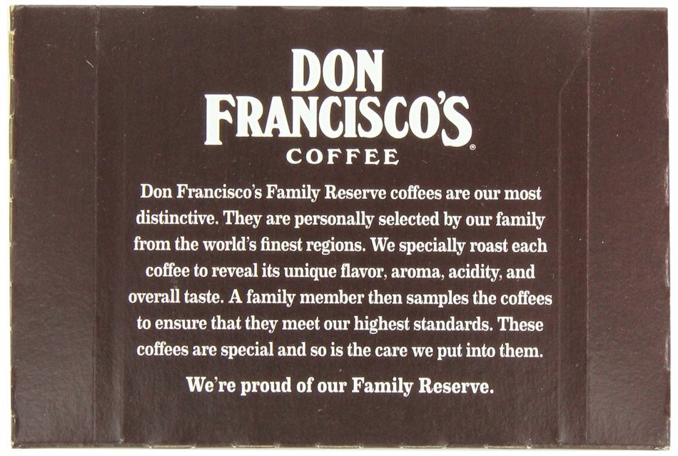 Don Francisco's Coffee Family Reserve Single Serve Coffee, Vanilla Nut, 12 Count (Packaging May Vary) N5