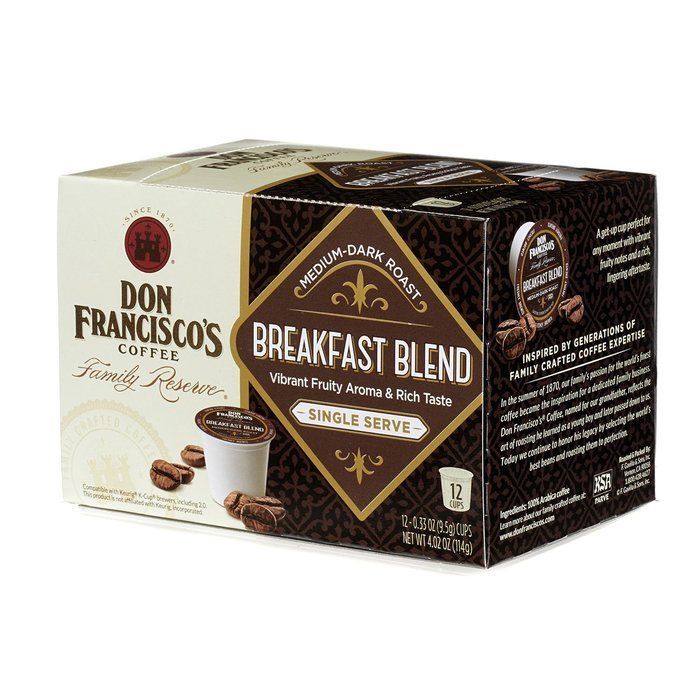 Don Francisco's Coffee Family Reserve Single Serve Coffee, Vanilla Nut, 12 Count (Packaging May Vary) N8