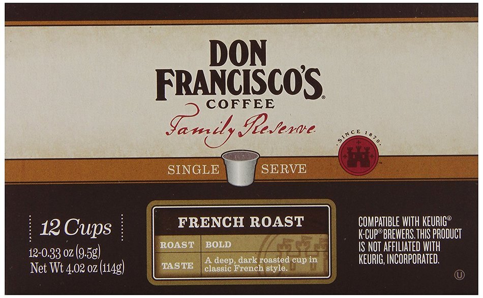 Don Francisco's Coffee Family Reserve Single Serve Coffee, Vanilla Nut, 12 Count (Packaging May Vary) N21