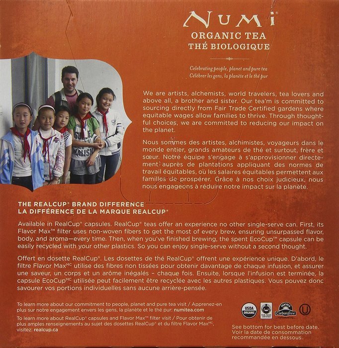 NUMI Organic Tea Capsules, Aged Earl Grey, 16 Count N8