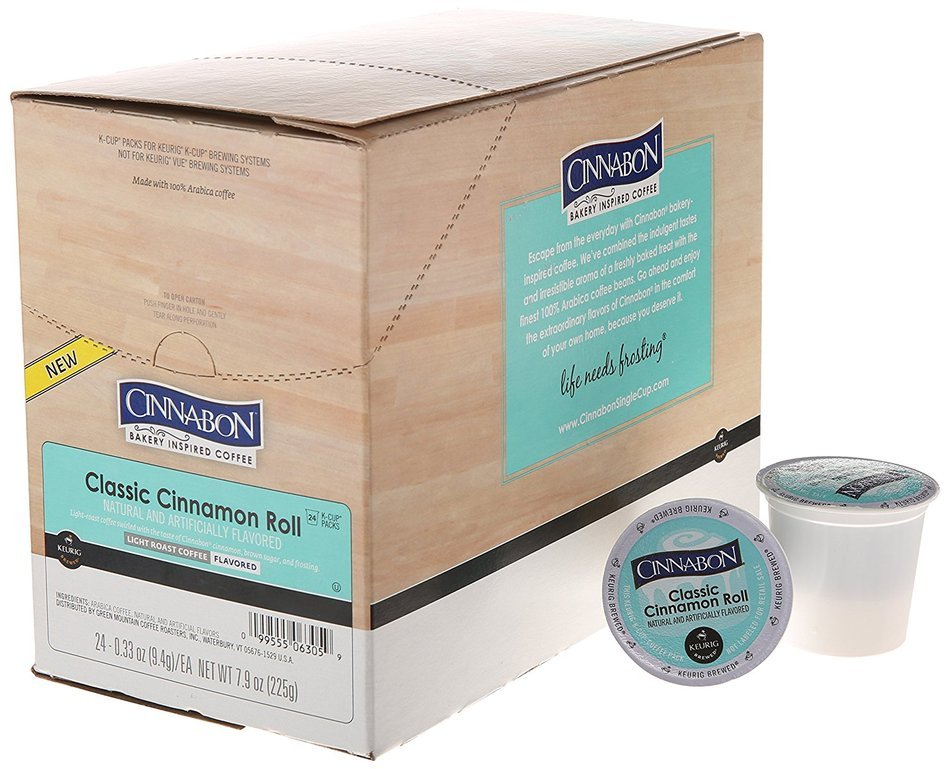 Cinnabon K-Cup Portion Pack for Keurig Brewers, Classic Cinnamon Roll, 24 Count N6