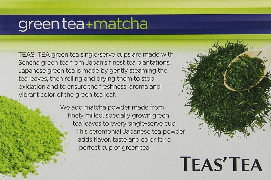 Teas' Tea Green Tea Plus Matcha, Single Serve Cups 12 Count N4