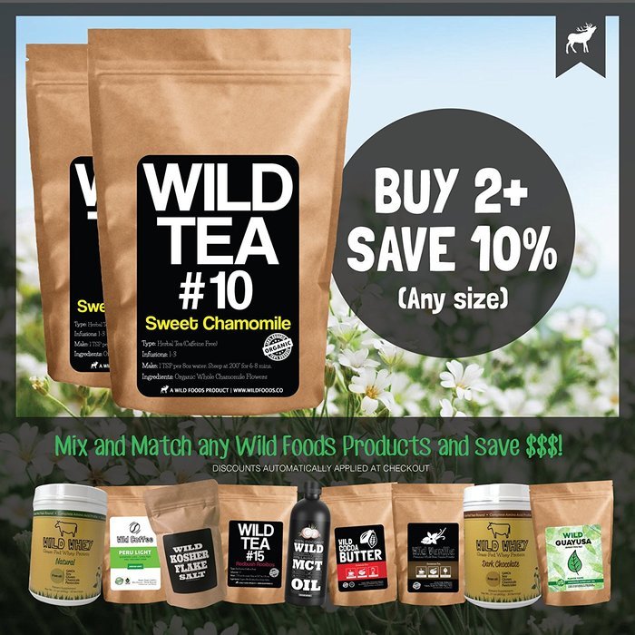 Sweet Chamomile Loose Leaf Herbal Tea, Organic Whole Chamomile Flowers, Wild Tea #10 by Wild Food (2 ounce) N3