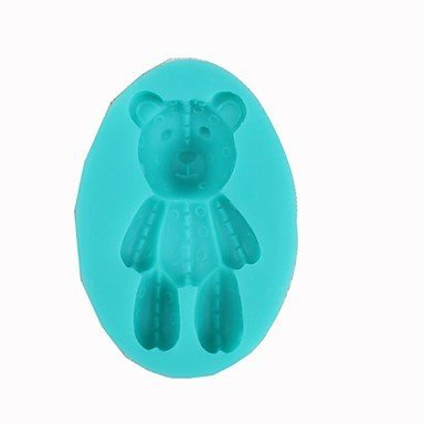 Tint Silicone Little Bear Pattern Fondant Cake Mold,8.5x6x2.2cm