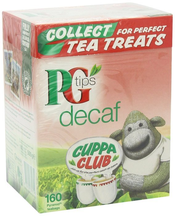 PG Tips Pyramid Decaf 160 Tea Bags 500g N5