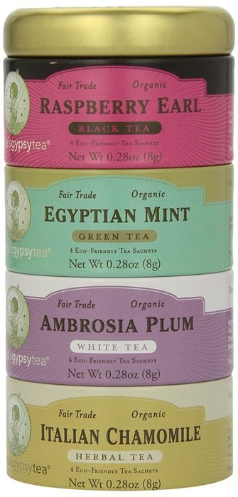 Zhena's Gypsy Tea Variety Sampler Tin, 16-Count Tea Sachets