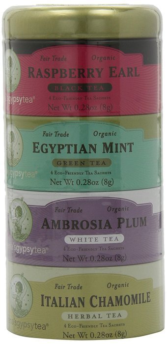 Zhena's Gypsy Tea Variety Sampler Tin, 16-Count Tea Sachets N4