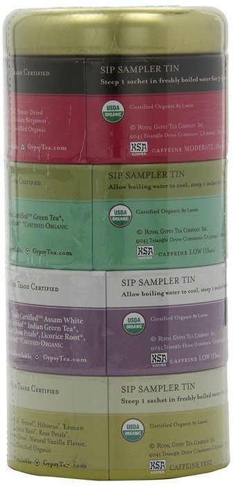 Zhena's Gypsy Tea Variety Sampler Tin, 16-Count Tea Sachets N7