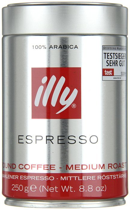 Illy Ground Ground Espresso Medium Roast, 8.8oz (Pack of 2) N9
