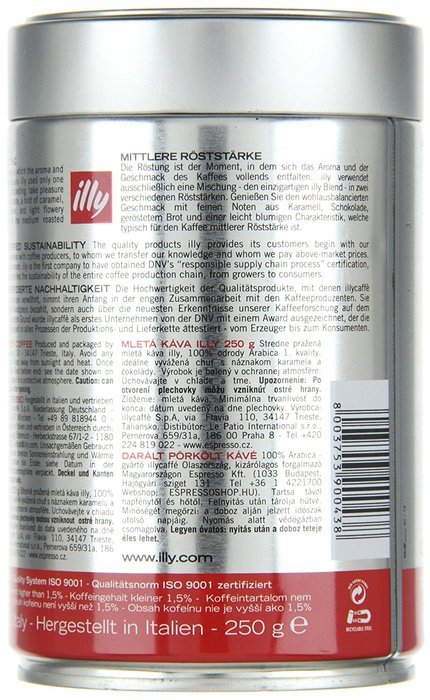Illy Ground Ground Espresso Medium Roast, 8.8oz (Pack of 2) N10