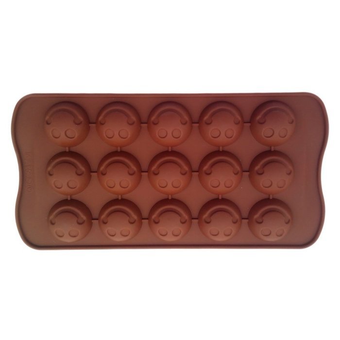 Fanhesheng 15 Cavities Silicone SmlieChocolate Jelly Ice Muffin Sweet Candy Sugar Craft Fondant Mold Mould/ Tray...