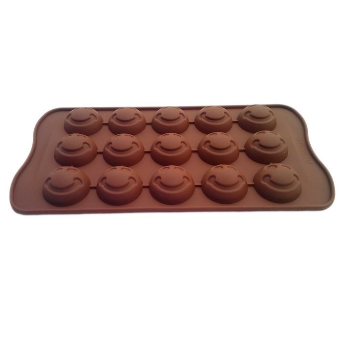 Fanhesheng 15 Cavities Silicone SmlieChocolate Jelly Ice Muffin Sweet Candy Sugar Craft Fondant Mold Mould/ Tray... N2