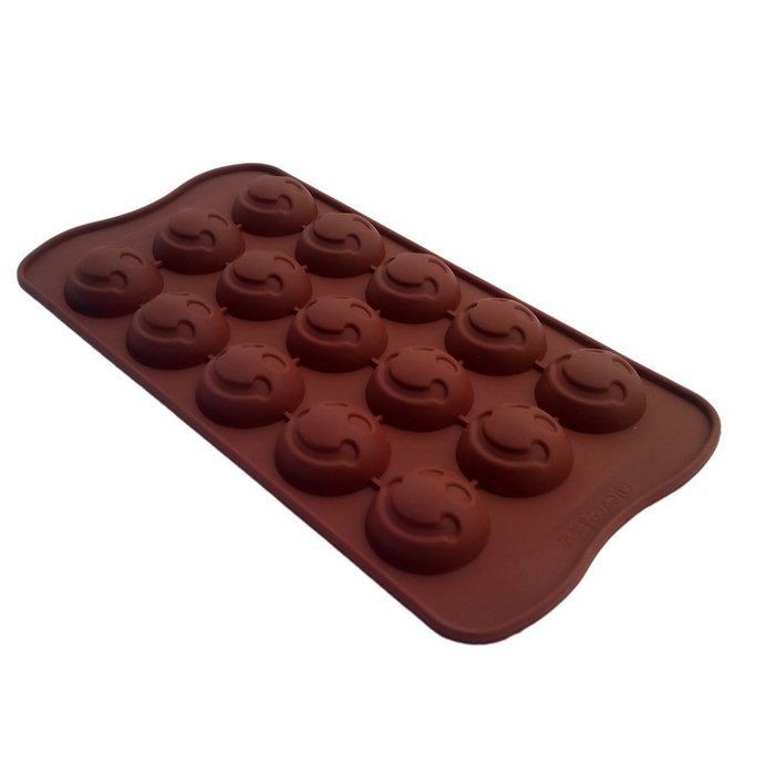 Fanhesheng 15 Cavities Silicone SmlieChocolate Jelly Ice Muffin Sweet Candy Sugar Craft Fondant Mold Mould/ Tray... N3