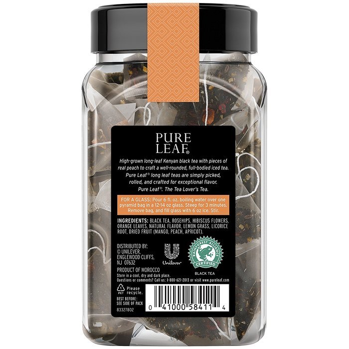Pure Leaf Hot Tea Bags, Green Tea with Mint, 16 Count (Pack of 6) N15