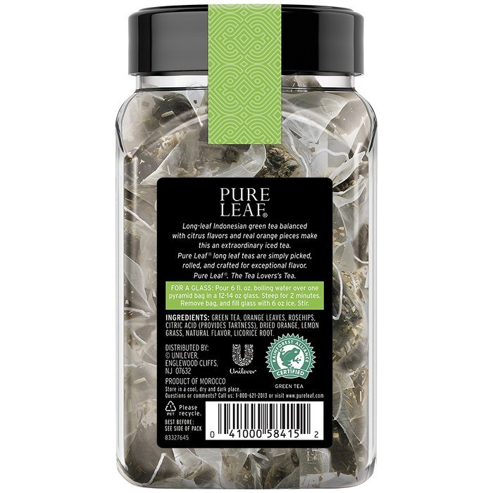 Pure Leaf Hot Tea Bags, Green Tea with Mint, 16 Count (Pack of 6) N59