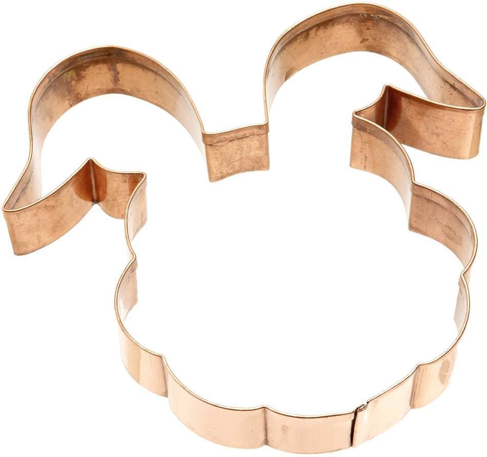 Old River Road Bunny Shape Cookie Cutter, Copper N6