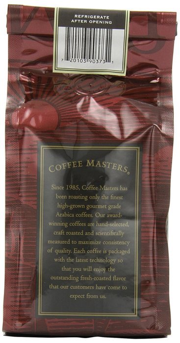 Coffee Masters Flavored Coffee, Caramel Kiss, Ground, 12-Ounce Bags (Pack of 4)