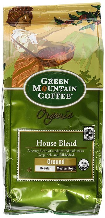 Green Mountain Coffee Fair Trade Organic House Blend, Ground, 10 Ounce Bag