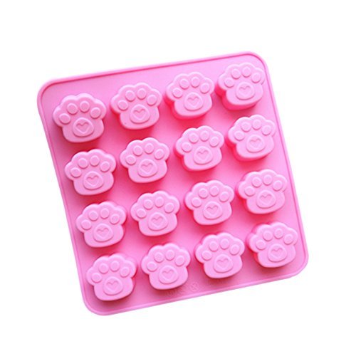 16 Footprints Silicone Cake Mold Pan 6.2"x6.1"x0.78" Color At Random