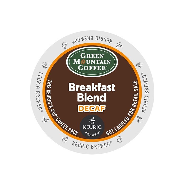 Green Mountain Coffee, K-Cup, Breakfast Blend Decaf for Keurig Brewers, 80 Count K-Cups