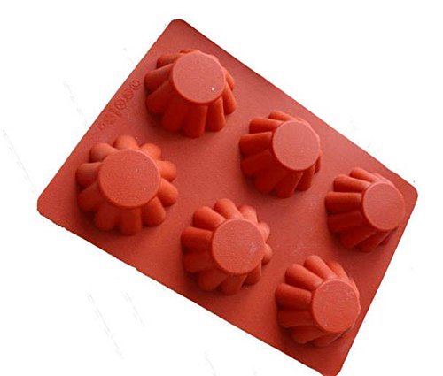 6 Cups Fondant Chocolate Mold Ice Lattice Dies Silicone Cake Pudding Moulds Household Diy Cake Baking Tools