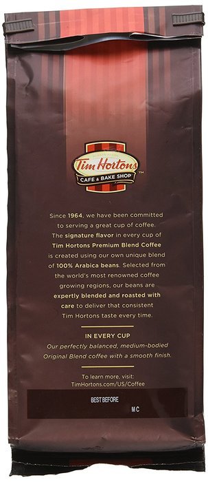 Tim Hortons 100% Arabica Medium Roast Original Blend Ground Coffee, 32.8 Ounce N6