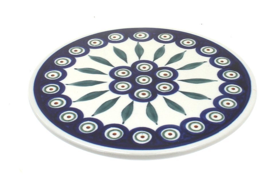 Polish Pottery Peacock Trivet