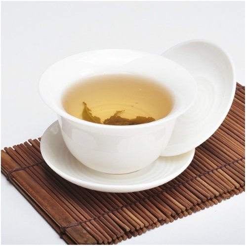 Moyishi Chinese Gaiwan Traditional White Tea Cup Comprised of Cup, Saucer and Lid - Made of Fine Bone China N3