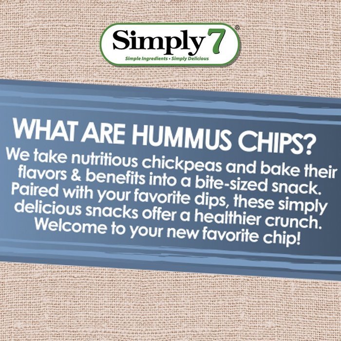 Simply7 Hummus Chips, Sea Salt, 1 Ounce (Pack of 24) N3