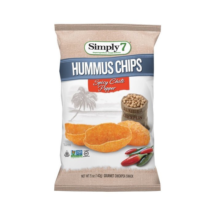 Simply7 Hummus Chips, Sea Salt, 1 Ounce (Pack of 24) N6