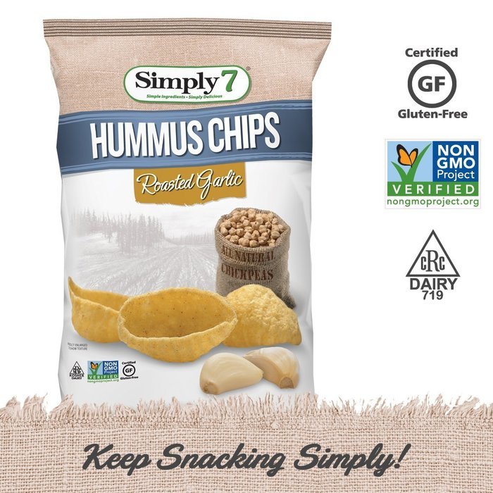 Simply7 Hummus Chips, Sea Salt, 1 Ounce (Pack of 24) N17