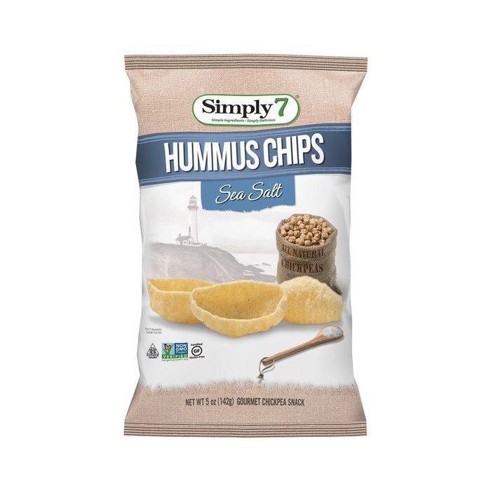 Simply7 Hummus Chips, Sea Salt, 1 Ounce (Pack of 24) N22