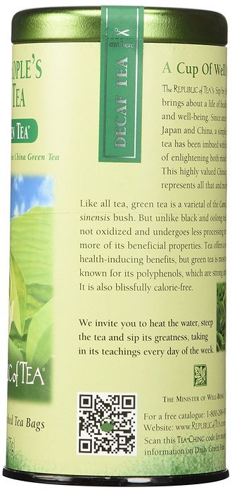 The Republic of Tea, Ginger Peach Green Tea, 50-Count N5