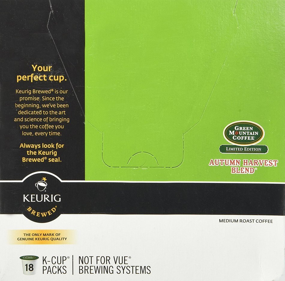 Green Mountain Coffee Autumn Harvest Blend Keurig 2.0 K-Cup Pack, 18 Count N5