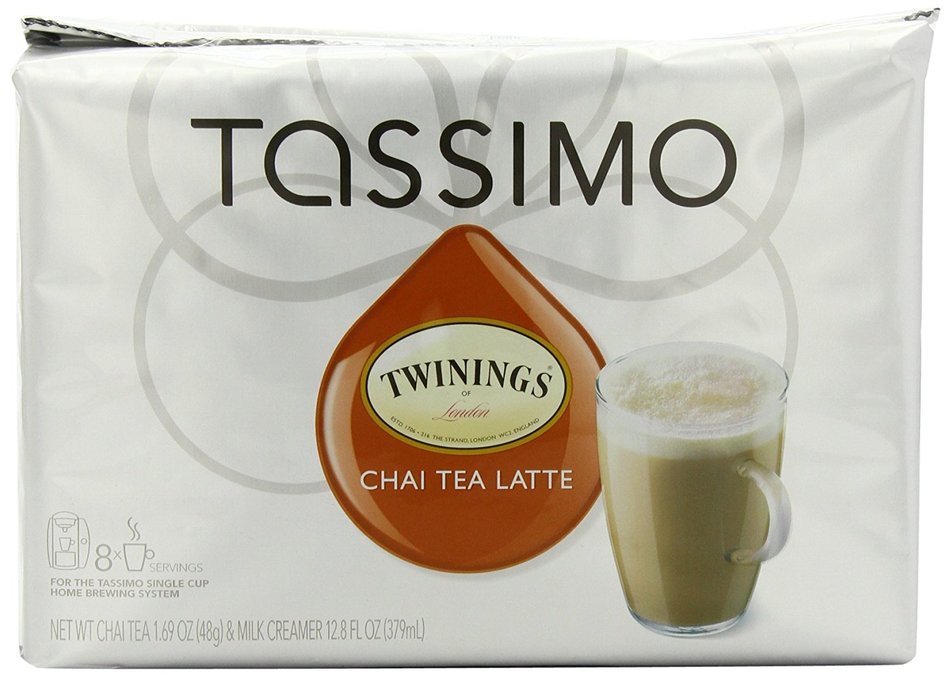 Twinings Chai Tea Latte, T-Discs for Tassimo Coffeemakers, 8 Count Packages, (pack of 5) (Package May Vary) N17