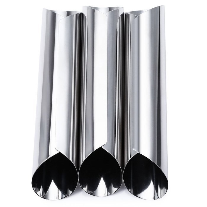 Lautechco 3pcs/lot Stainless Steel Spiral Tube Anode Baked Croissants DIY Essential Horn Baking Mold Pastry Tools... N2