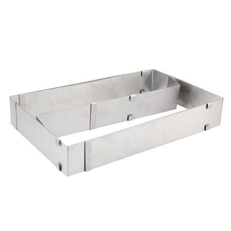 1Pcs Stainless Steel Rectangle Mousse Ring Baking Tool Adjustable Telescopic Cake Separated Mold N3