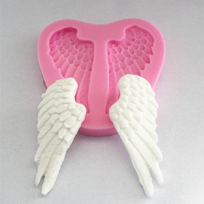Bhbuy Angel Wing Soft Silicone Fondant Decorating Fondant Cake Decoration Mold Mould N3