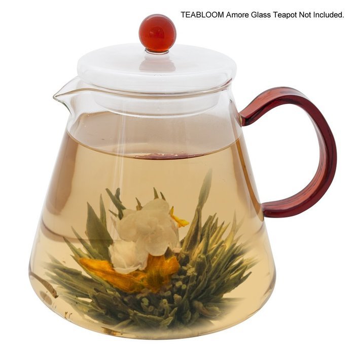 Teabloom Blooming Tea Balls - Biggest Variety of Flowering Tea in Beautiful Gift Canister - Fresh New Tea Flowers N5