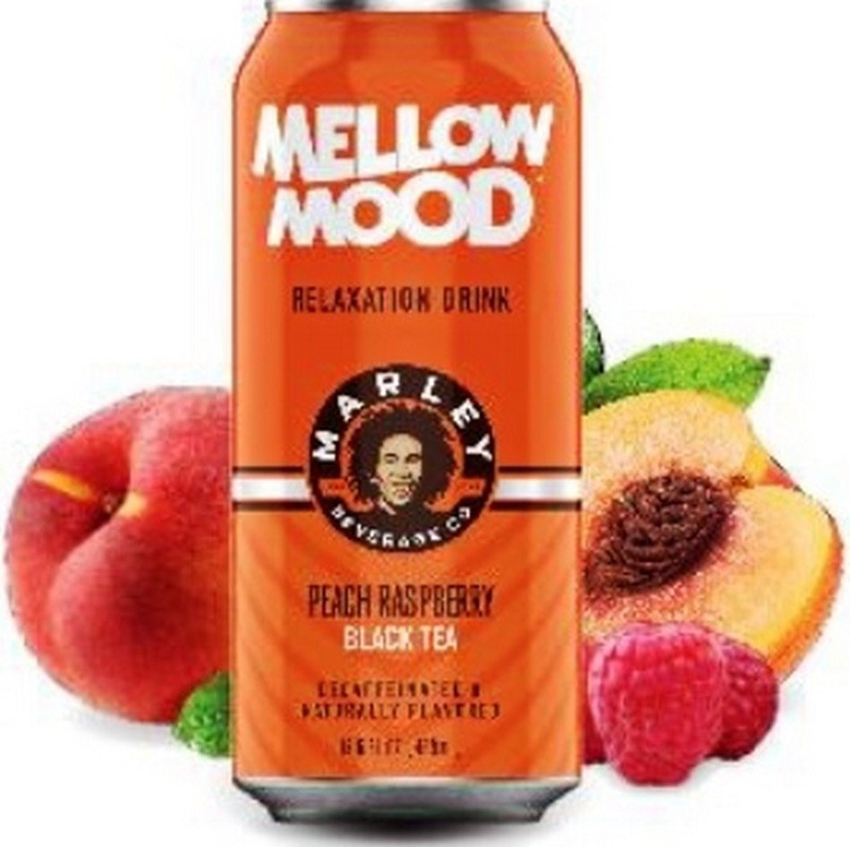 Marley'S Mellow Mood, Rtd, Relx, Blk Tea, Peach/Raspberry, Pack of 12, Size - 15.5 FZ, Quantity - 1 Case