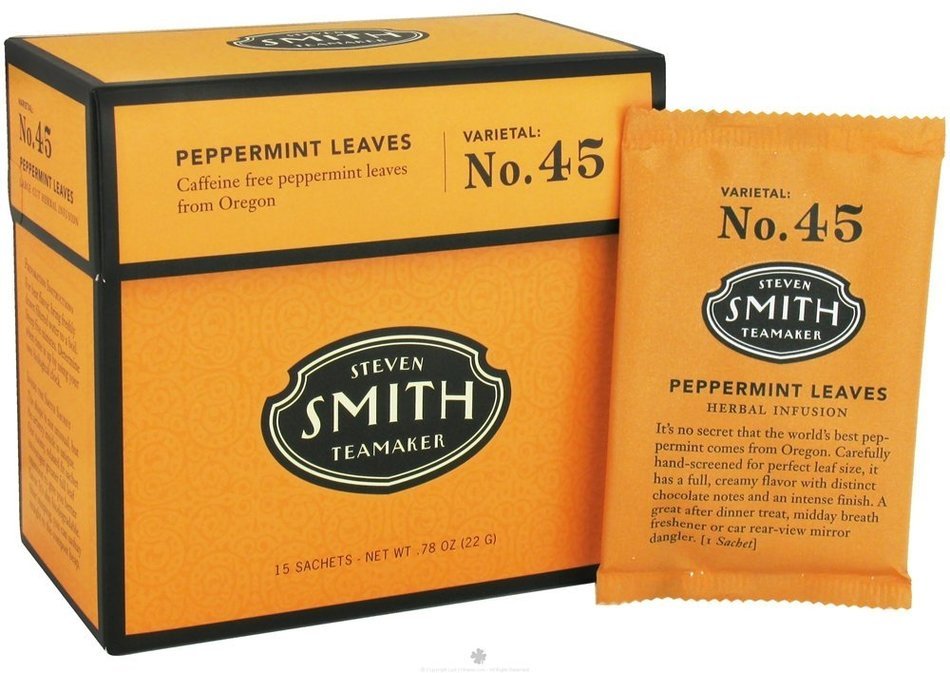 SMITH TEAMAKER TEA,HERBAL,PEPPERMINT, 15 BAG
