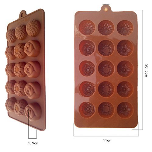 Silicone Cake Mold 4 Different Flowers Chocolate Baking Tools Bakeware Cupcake N4