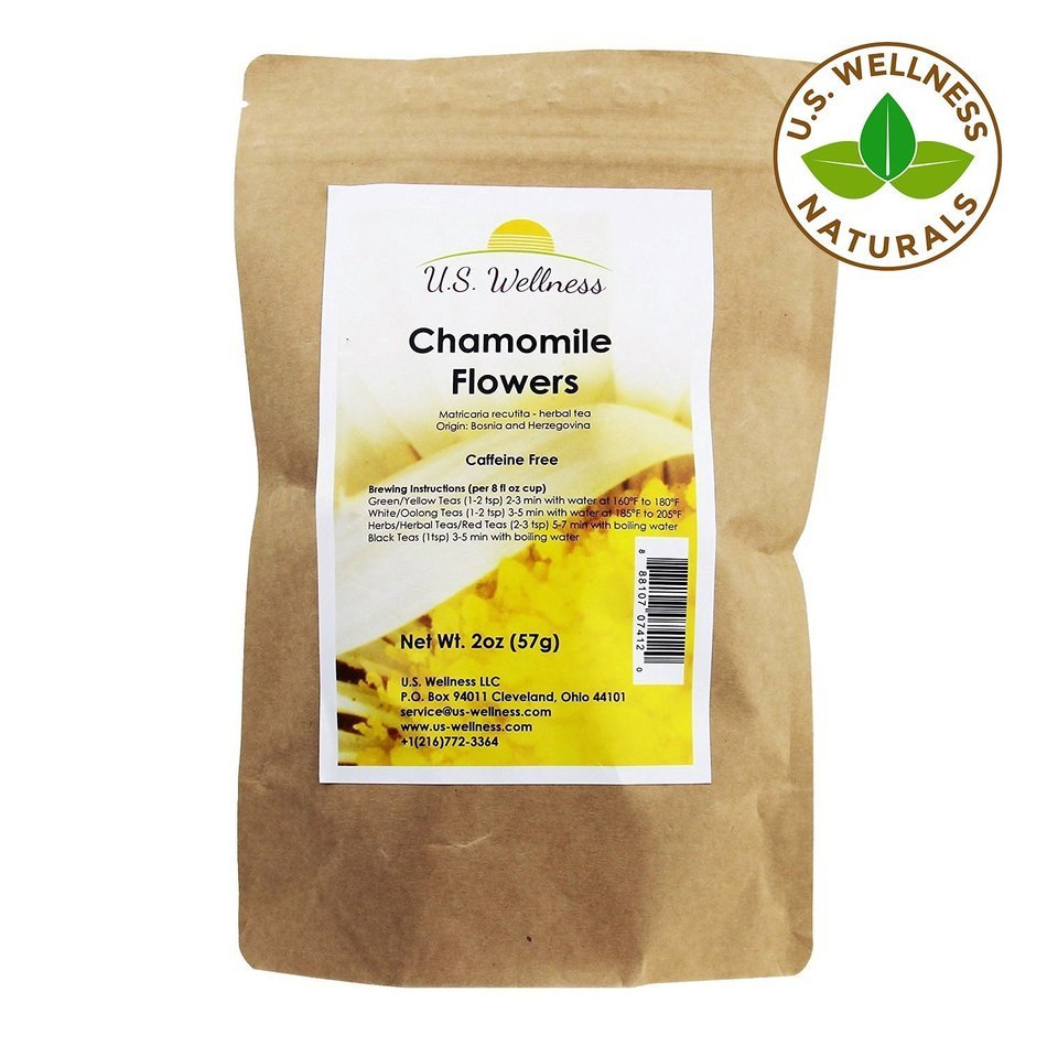 Chamomile Tea 100% CERTIFIED Organic (USDA seal) Chamomile Flowers Herbal Tea (Matricaria chamomilla) in 1 lb... N9